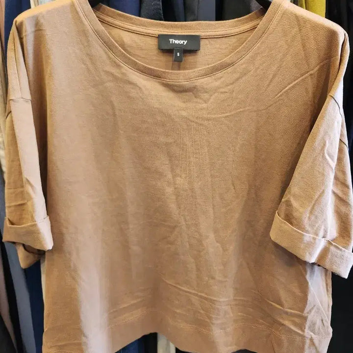 [BUNJANG] Theory Brown Short-Sleeve T-Shirt Size S / Theory 띠어리 반팔 티셔츠 S 사이즈