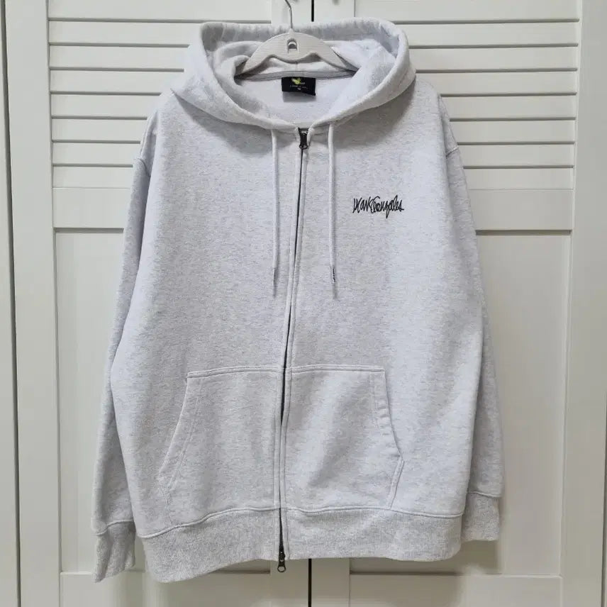 [BUNJANG] Mark Gonzales Hoodie Zip-up Light Grey / (남녀공용)마크곤잘렌스 후드집업. M.라이트그레이