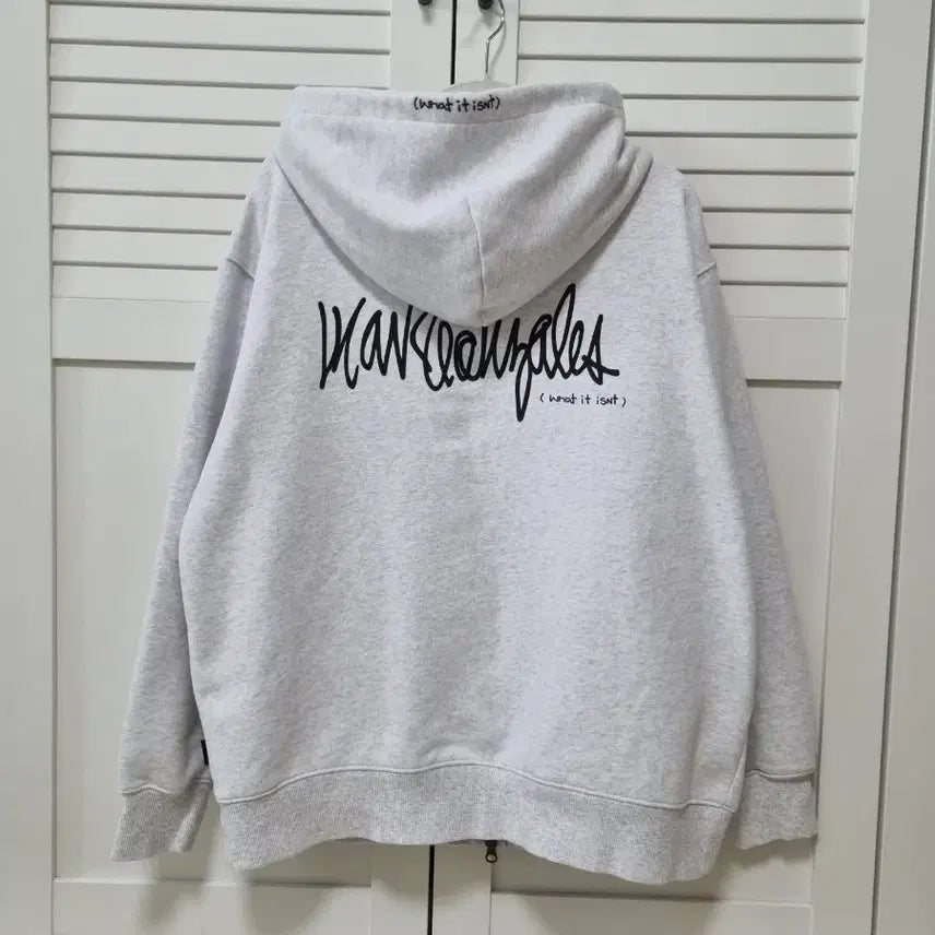 [BUNJANG] Mark Gonzales Hoodie Zip-up Light Grey / (남녀공용)마크곤잘렌스 후드집업. M.라이트그레이