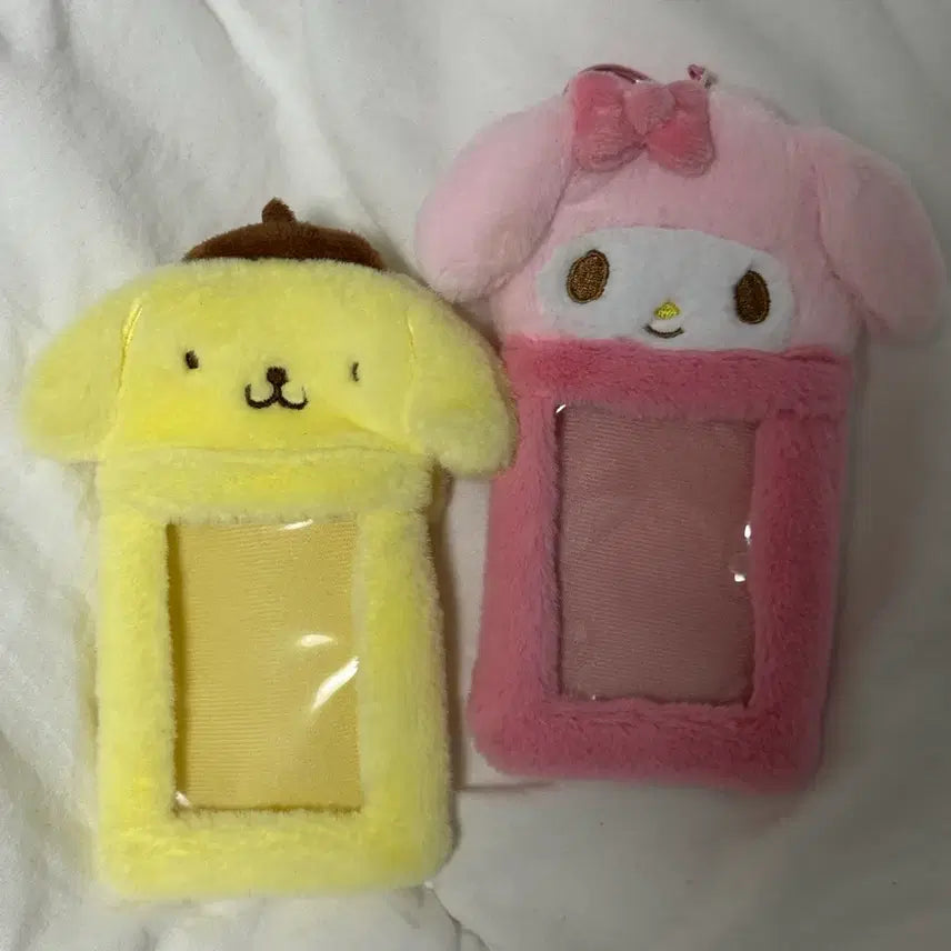 [BUNJANG] Sanrio My Melody &amp; Pompompurin Photocard Holder Bundle Set / 일괄) 산리오 보아털 포카홀더 마이멜로디 폼폼푸린 양도