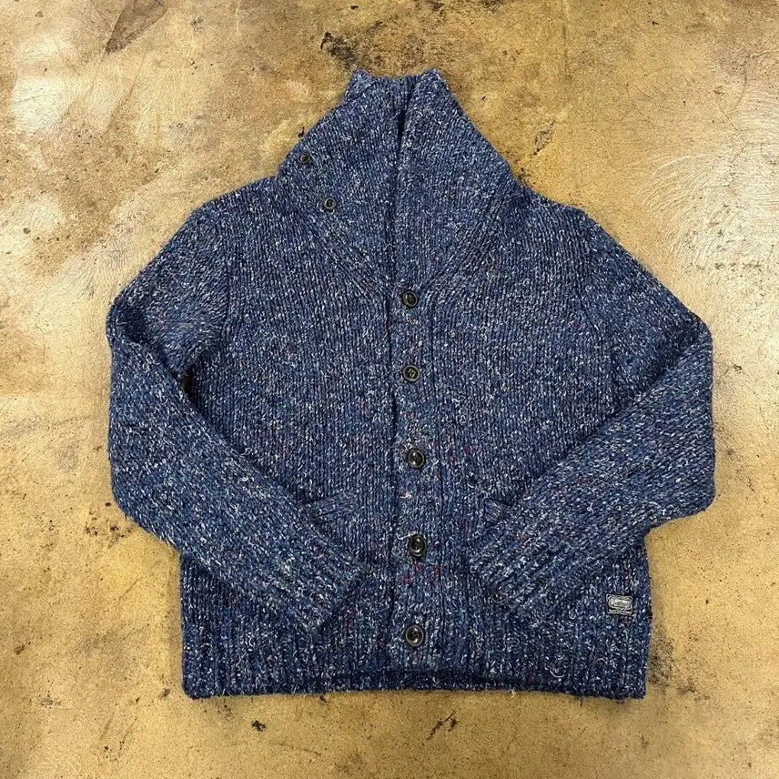 [BUNJANG] Polo Ralph Lauren Denim &amp; Supply Blue Cable Knit Cardigan / [정품] 폴로 데님앤서플라이 랄프로렌 블루 꽈배기 니트 가디건