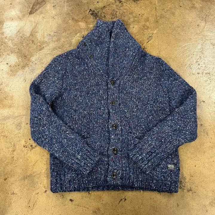 [BUNJANG] Polo Ralph Lauren Denim &amp; Supply Blue Cable Knit Cardigan / [정품] 폴로 데님앤서플라이 랄프로렌 블루 꽈배기 니트 가디건