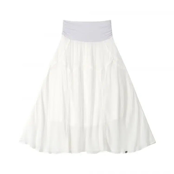 [BUNJANG] Earth Music &amp; Ecology Forest Long Skirt White / 어스지구 포레스트 롱스커트 화이트