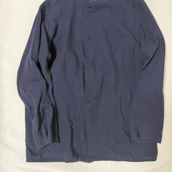 [BUNJANG] COMOLI Band Collar Shirt Navy / 코모리(COMOLI) 밴드 칼라 셔츠