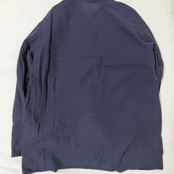 [BUNJANG] COMOLI Band Collar Shirt Navy / 코모리(COMOLI) 밴드 칼라 셔츠