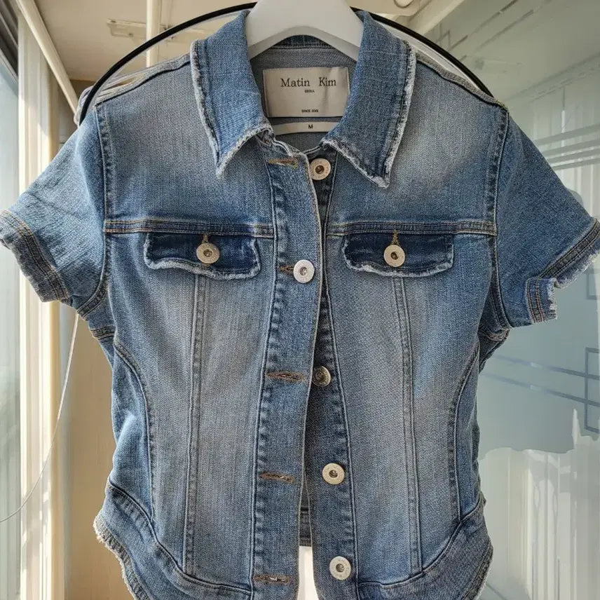 [BUNJANG] Matin Kim Crop Denim Jacket / 새상품 마뗑킴 크롭 데님자켓