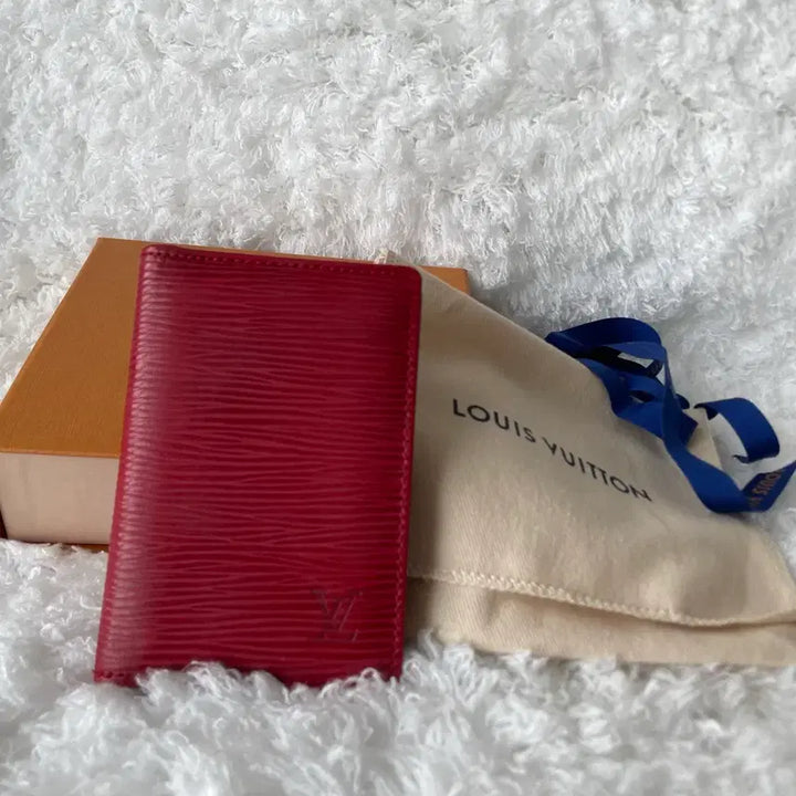 [BUNJANG] Louis Vuitton Epi Card Holder Red with Dust Bag / 루이비통 에피 카드지갑 레드 + 더스트백