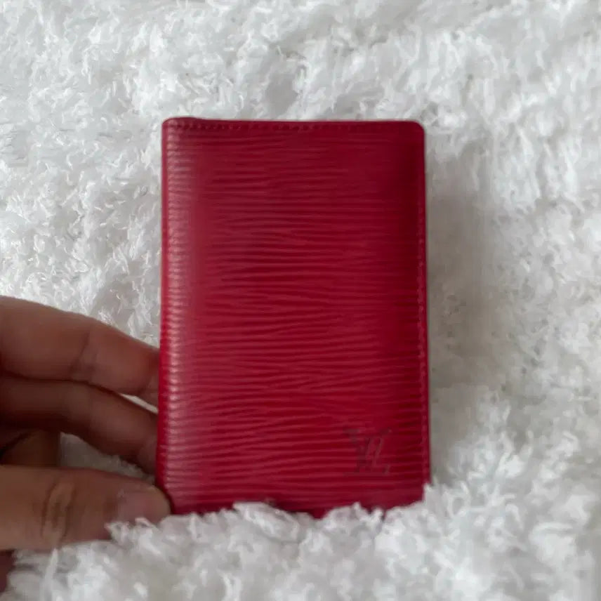 [BUNJANG] Louis Vuitton Epi Card Holder Red with Dust Bag / 루이비통 에피 카드지갑 레드 + 더스트백