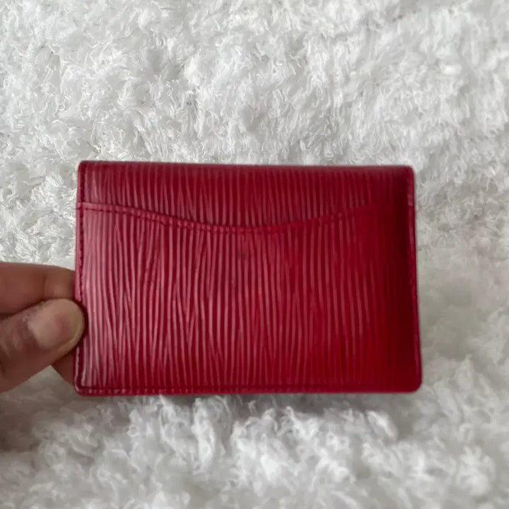 [BUNJANG] Louis Vuitton Epi Card Holder Red with Dust Bag / 루이비통 에피 카드지갑 레드 + 더스트백