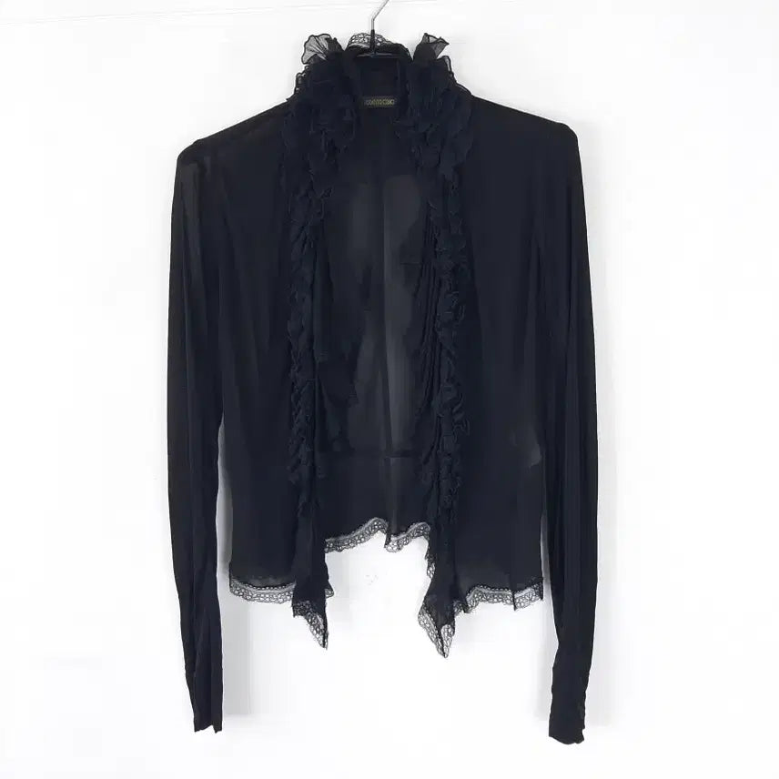 [SOLD OUT] 로베르토카발리 실크배색 프릴 가디건 38