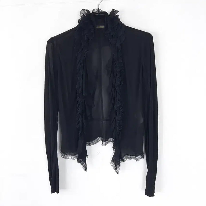 [SOLD OUT] 로베르토카발리 실크배색 프릴 가디건 38