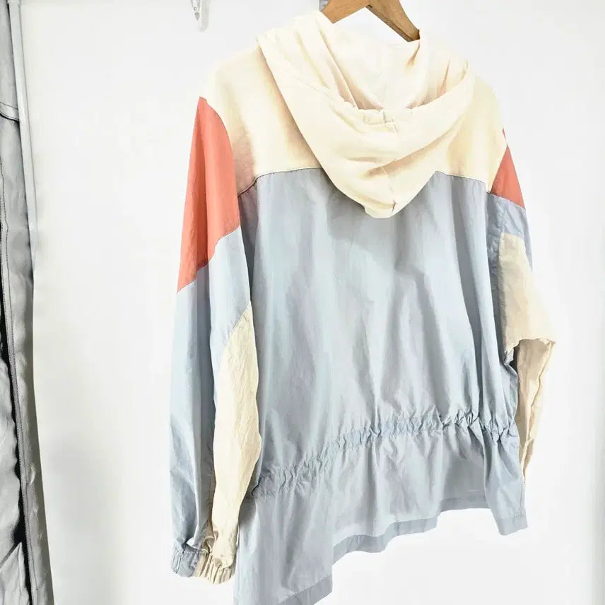 [BUNJANG] System Color Block Hooded Windbreaker / 시스템 컬러 블록 후드 윈드브레이커 [B40829]