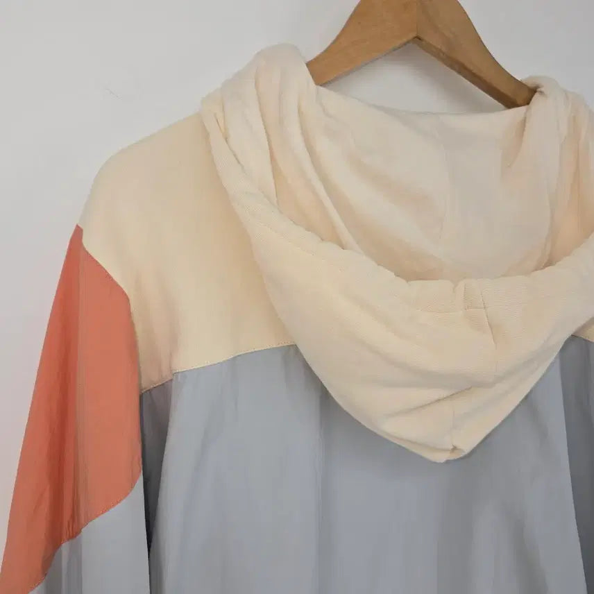 [BUNJANG] System Color Block Hooded Windbreaker / 시스템 컬러 블록 후드 윈드브레이커 [B40829]
