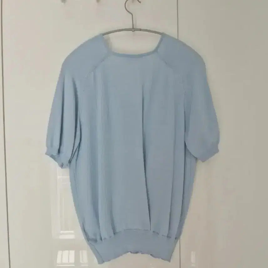 [BUNJANG] Monoha V-Neck Short Sleeve Knit Top / (새상품) 모노하 브이넥 반팔티