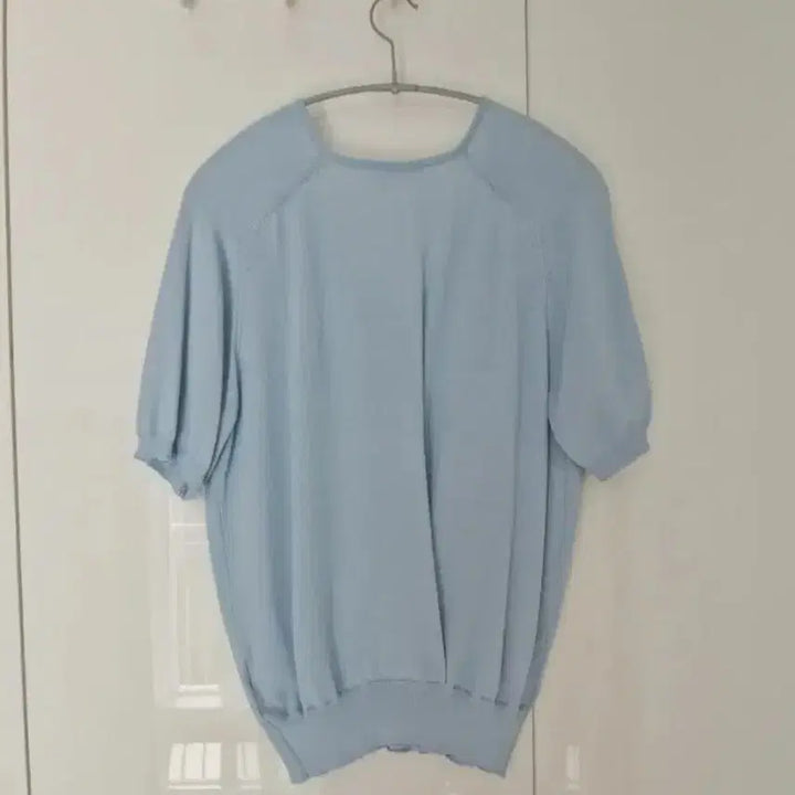 [BUNJANG] Monoha V-Neck Short Sleeve Knit Top / (새상품) 모노하 브이넥 반팔티