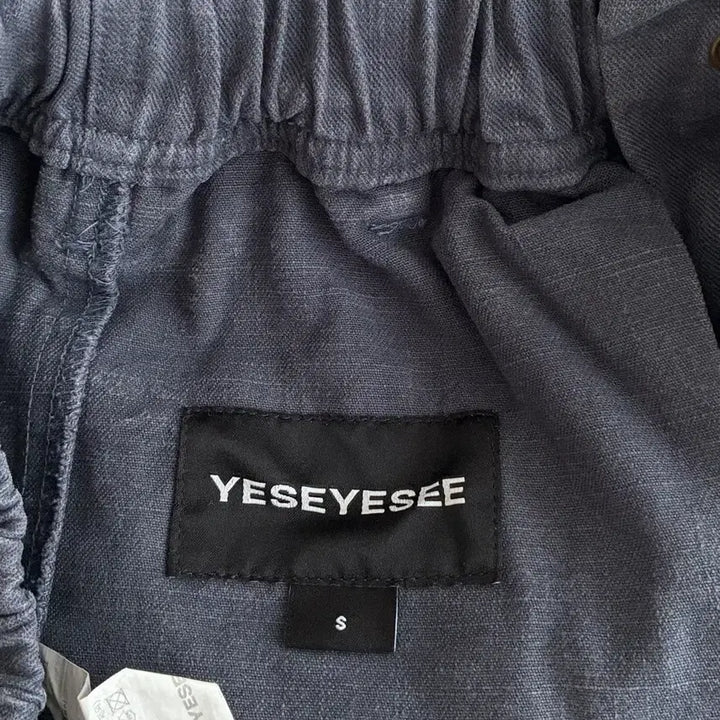 [BUNJANG] YesEyesee Embroidered Cotton Pants Navy / S) 예스아이씨 자수 코튼 팬츠 네이비