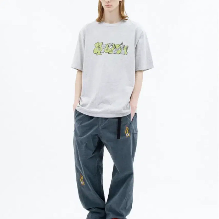 [BUNJANG] YesEyesee Embroidered Cotton Pants Navy / S) 예스아이씨 자수 코튼 팬츠 네이비