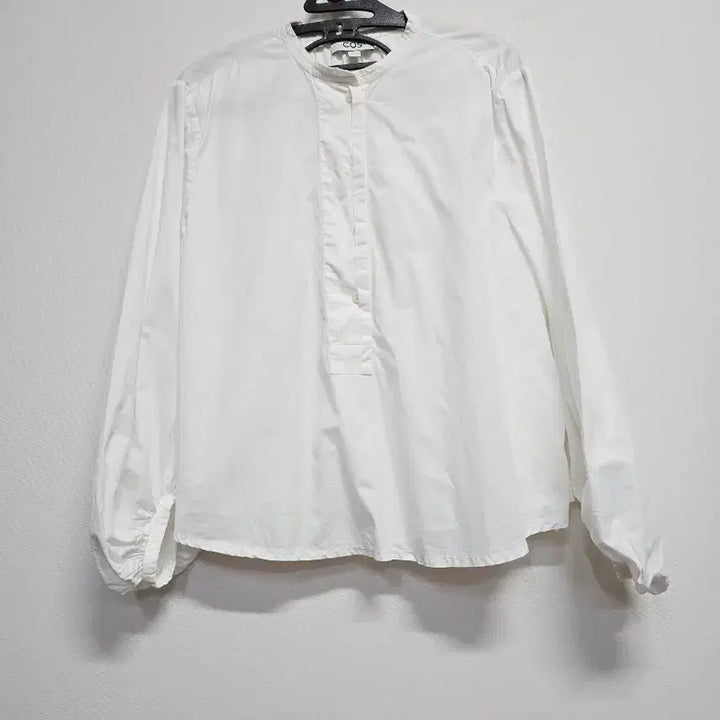 [BUNJANG] COS White Henlay Neck Shirt Blouse / COS 코스 화이트 헨리넥 셔츠 블라우스