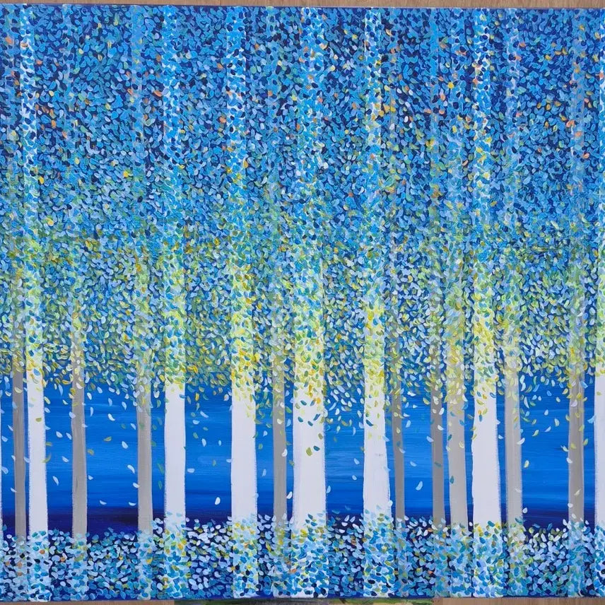 [BUNJANG] Blue Forest Canvas Painting / 블루 포레스트
