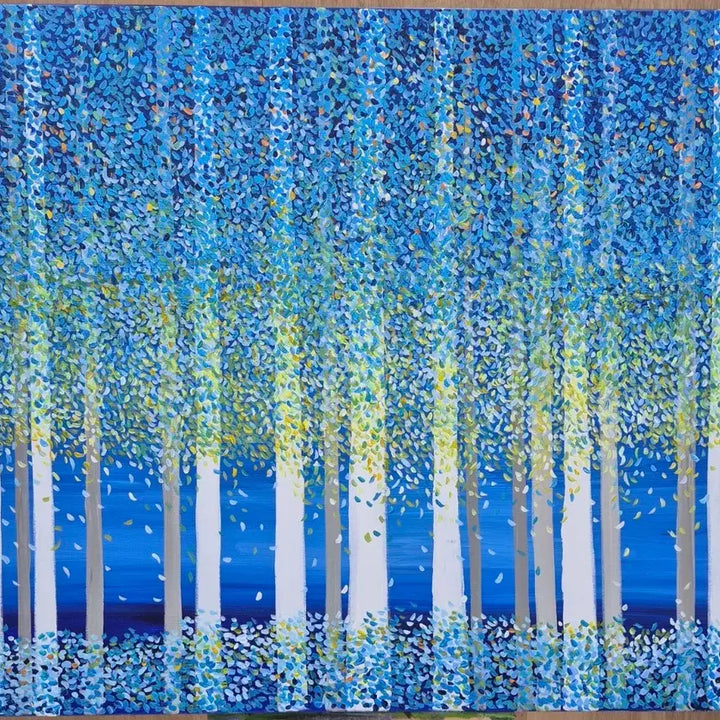 [BUNJANG] Blue Forest Canvas Painting / 블루 포레스트