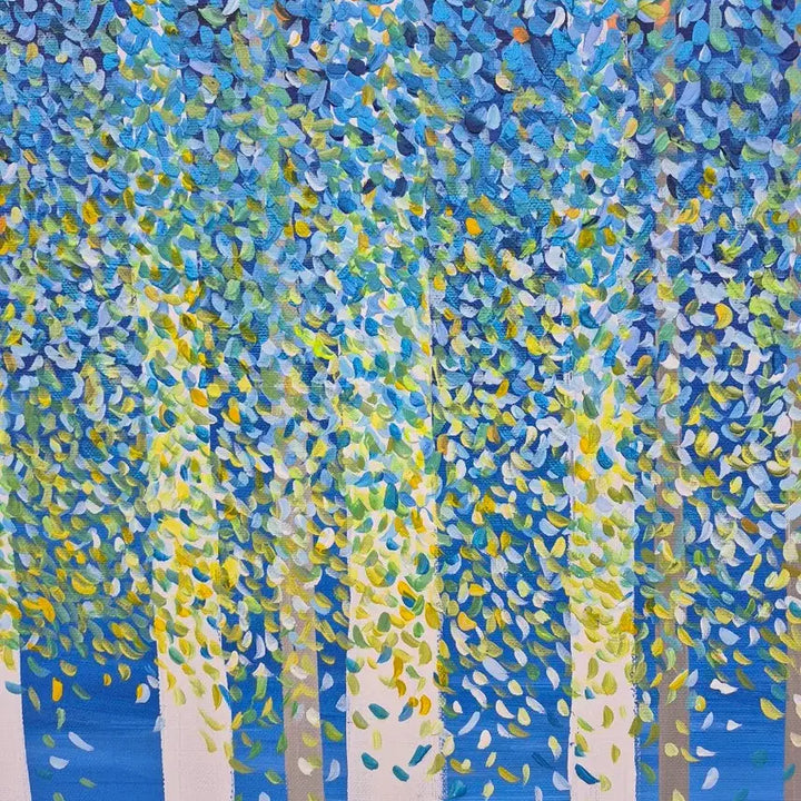 [BUNJANG] Blue Forest Canvas Painting / 블루 포레스트
