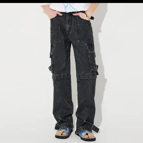 [BUNJANG] Maison Minetou TECHNICAL CARPENTER WIDE DENIM / 48)메종미네드 TECHNICAL CARPENTER WIDE DENIM