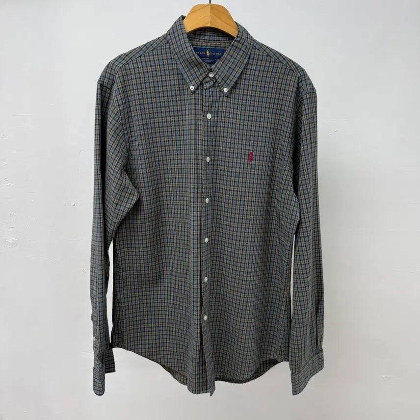 [BUNJANG] Polo Ralph Lauren Slim Fit Checkered Shirt L / 폴로 랄프로렌 체크 셔츠 슬림핏 L JS47