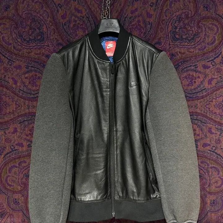 [BUNJANG] Nike Leather Varsity Jacket / 나이키 가죽 바시티 자켓