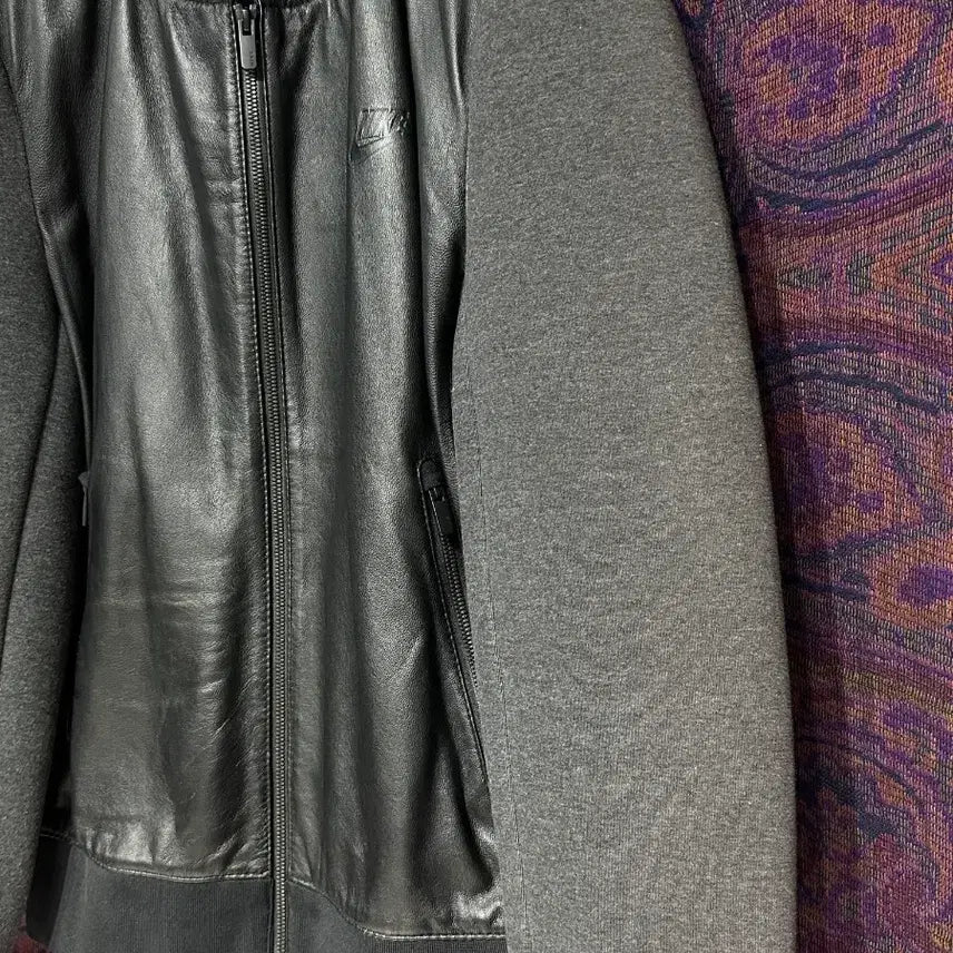 [BUNJANG] Nike Leather Varsity Jacket / 나이키 가죽 바시티 자켓