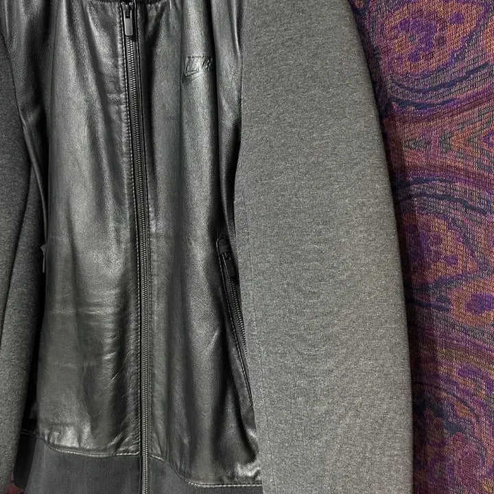 [BUNJANG] Nike Leather Varsity Jacket / 나이키 가죽 바시티 자켓