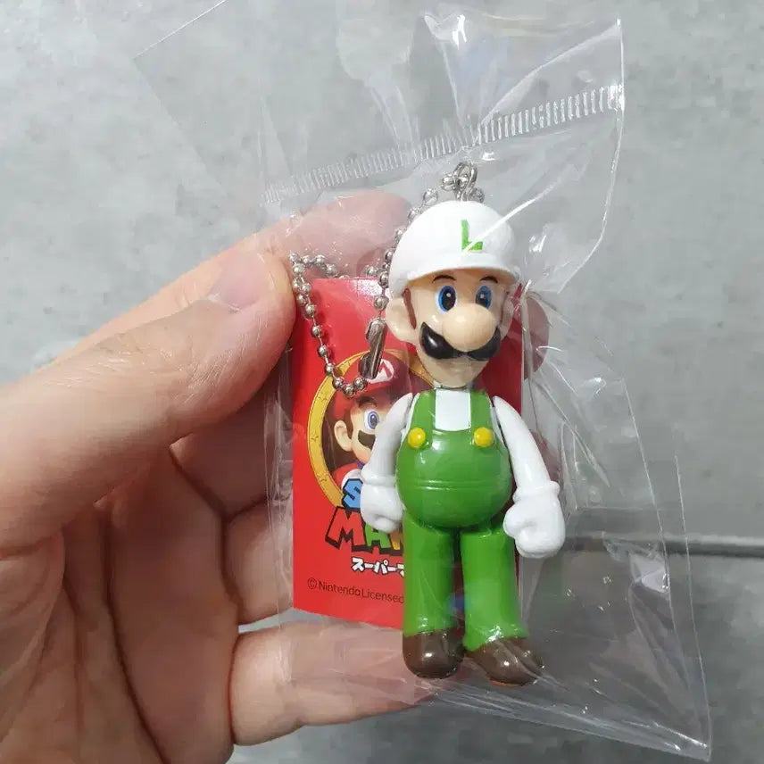 [BUNJANG] Super Mario Fire Luigi Swing Keyring / 슈퍼마리오 파이어 루이지 스윙 키링 키홀더
