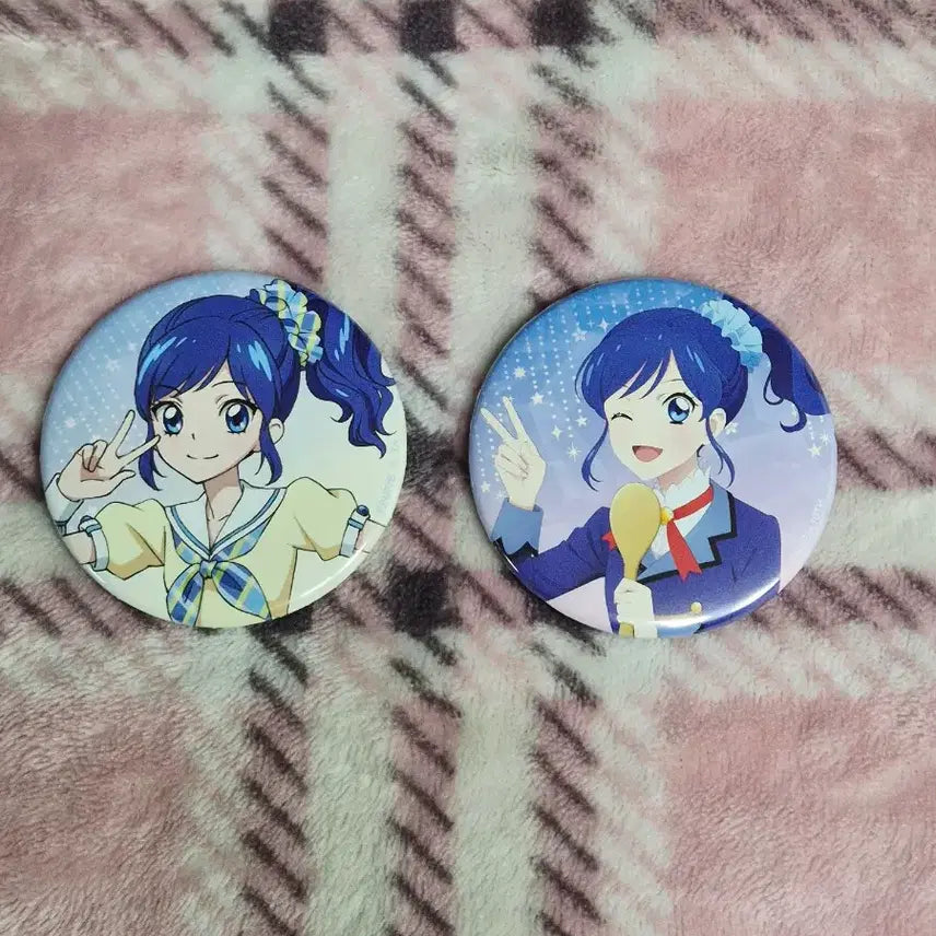 [BUNJANG] Aikatsu! Aoi Kirishima 10th Anniversary Theater Version School Uniform Can Badge / 아이엠스타 아이카츠 아오이 마린 캔뱃지 10주년 극장판 스쿨룩