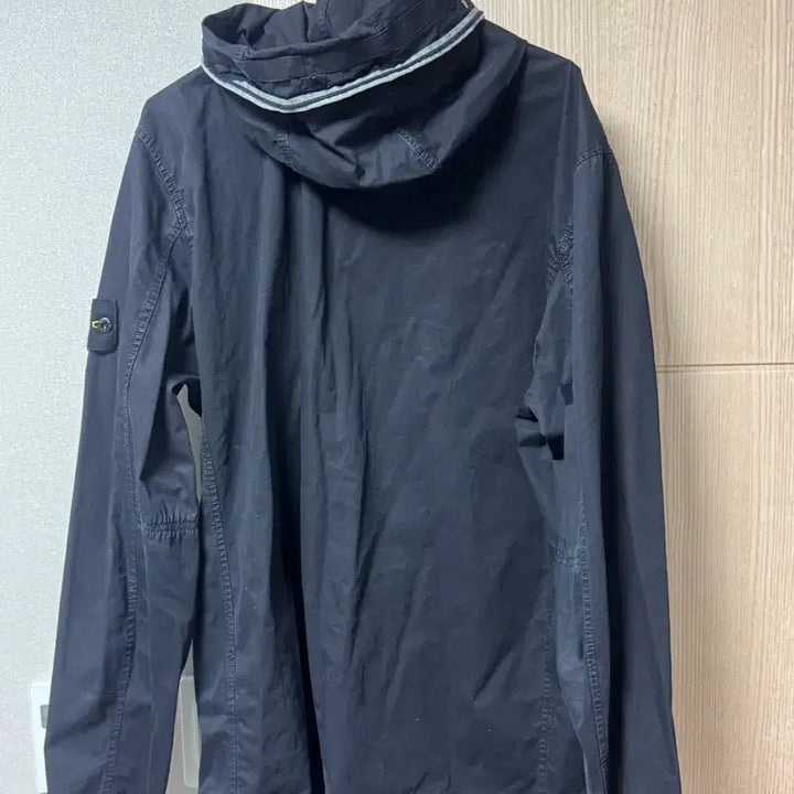 [BUNJANG] Stone Island 114WN Brushed Cotton Canvas Hooded Overshirt Navy Blue / 스톤 아일랜드 114WN 브러쉬드 코튼 캔버스 후드 오버셔츠 네이비 블루