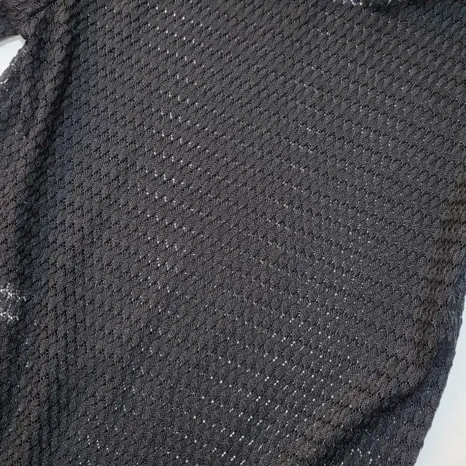 [BUNJANG] Zara Black Crochet Short Sleeve T-Shirt / 자라 블랙 크로셰 반팔 티셔츠