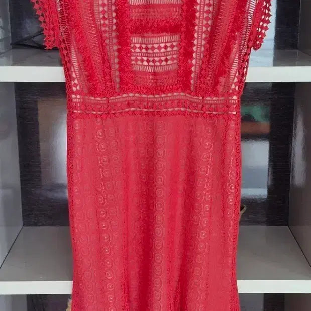 [BUNJANG] Hansem Objet Punching Long Dress / 한섬 오브제  펀칭 원피스