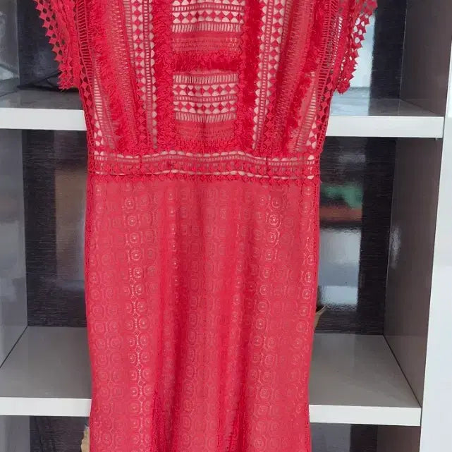 [BUNJANG] Hansem Objet Punching Long Dress / 한섬 오브제  펀칭 원피스