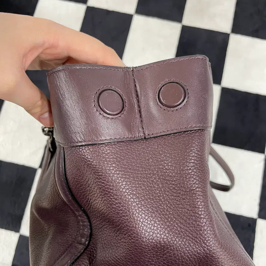 [BUNJANG] COACH Turnlock Edie Leather Chain Shoulder Bag / COACH 코치 턴락 이디 레더 체인 숄더백