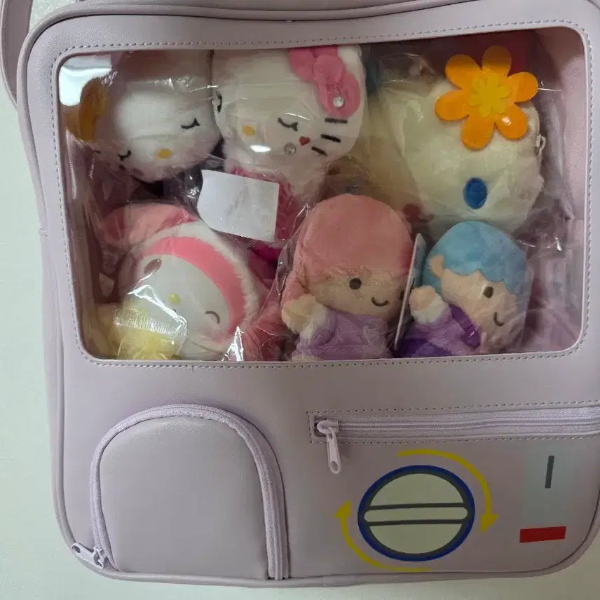 [BUNJANG] Sanrio Avail Mascot Set (My Melody &amp; Kuromi) with Bag / 산리오 아베일 가챠볼 마스코트 마멜,쿠로미&amp;가방 세트
