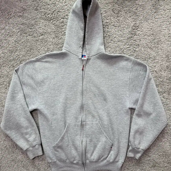 [BUNJANG] 90s Russell Athletic Hoodie Zip-up Grey / 90s 러셀 후드집업 그레이