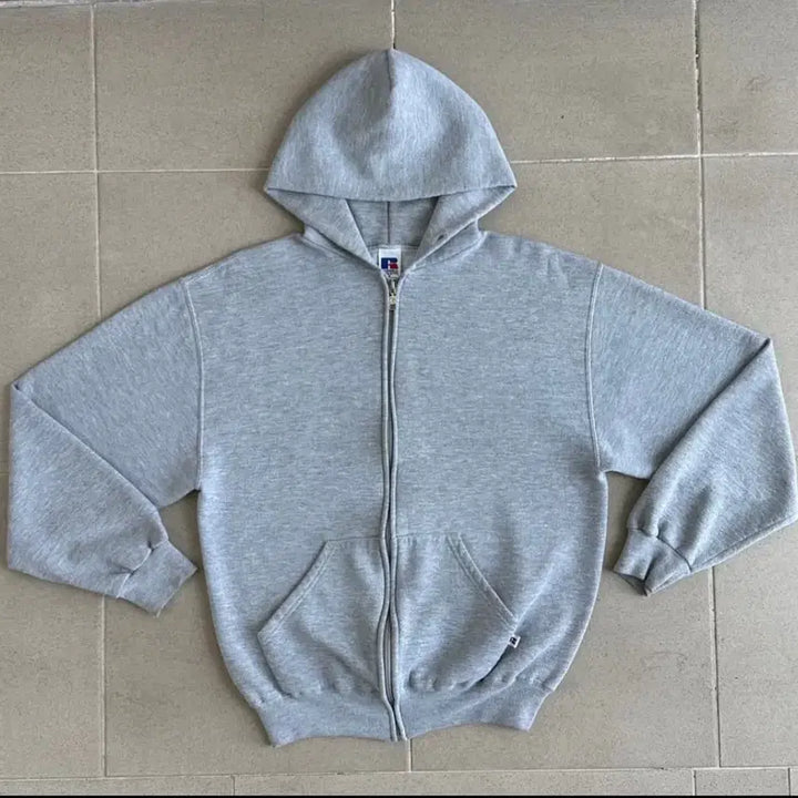 [BUNJANG] 90s Russell Athletic Hoodie Zip-up Grey / 90s 러셀 후드집업 그레이
