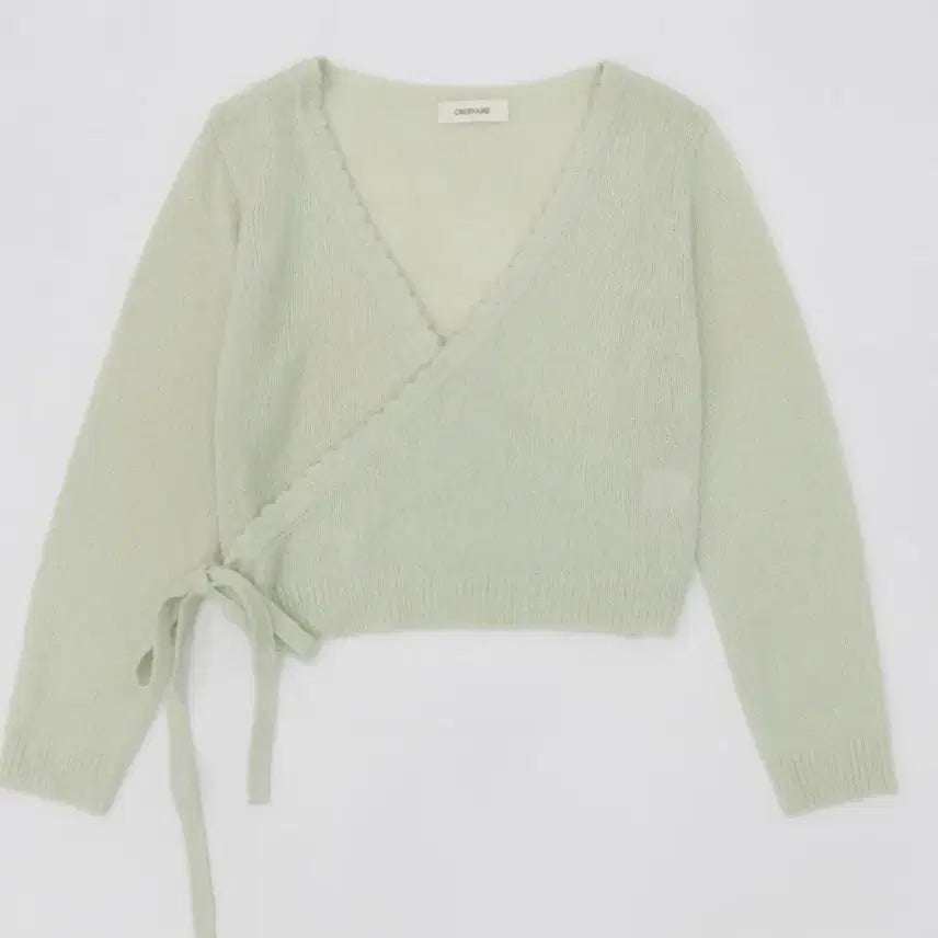[BUNJANG] Ganaesra Wrap Knit Apple Green / 가내스라 랩 니트 애플그린