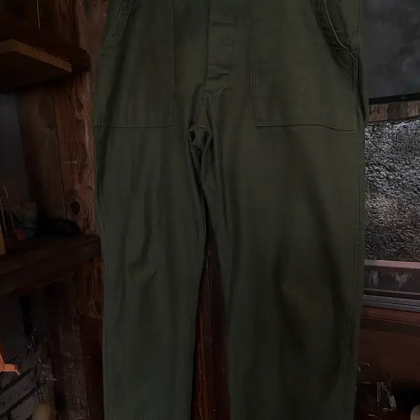 [BUNJANG] CIOTA Baker Pants Wide Straight Size 7 Olive / 시오타 베이커 팬츠 와이드 스트레이트 7사이즈