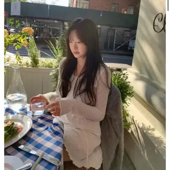 [BUNJANG] Leeds Knit One-Piece Dress / leeds 아일릿 원피스