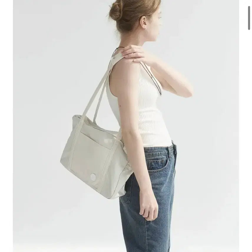 [BUNJANG] Very Easy Zipup Shoulder Bag (Cream) / 베이 Very Easy Zipup (Cream) 백