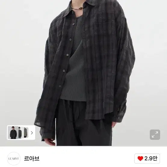 [BUNJANG] LeHaf Oversize Tartan Check Shirt L / 르아브/오버사이즈 타탄 체크 셔츠/L