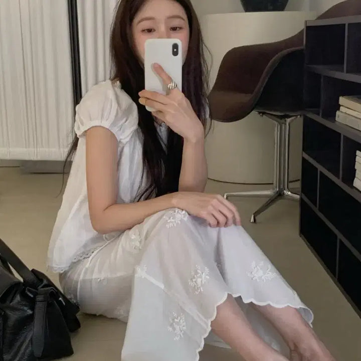 [BUNJANG] Miel White Lace Skirt (M) / 미엘 화이트 레이스 스커트:)