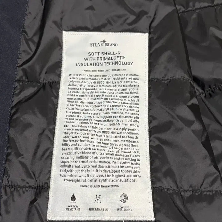 [BUNJANG] Stone Island Primaloft Softshell Jacket Navy L / 스톤아일랜드 프리마로프트 소프트쉘 L