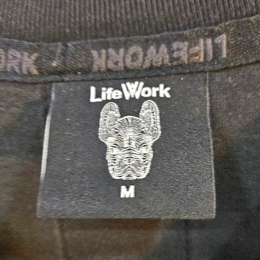 [BUNJANG] Lifework Layered Short Sleeve T-Shirt Black / <만원빈티지 >라이프워크 레이어드 반팔 티셔츠 블랙