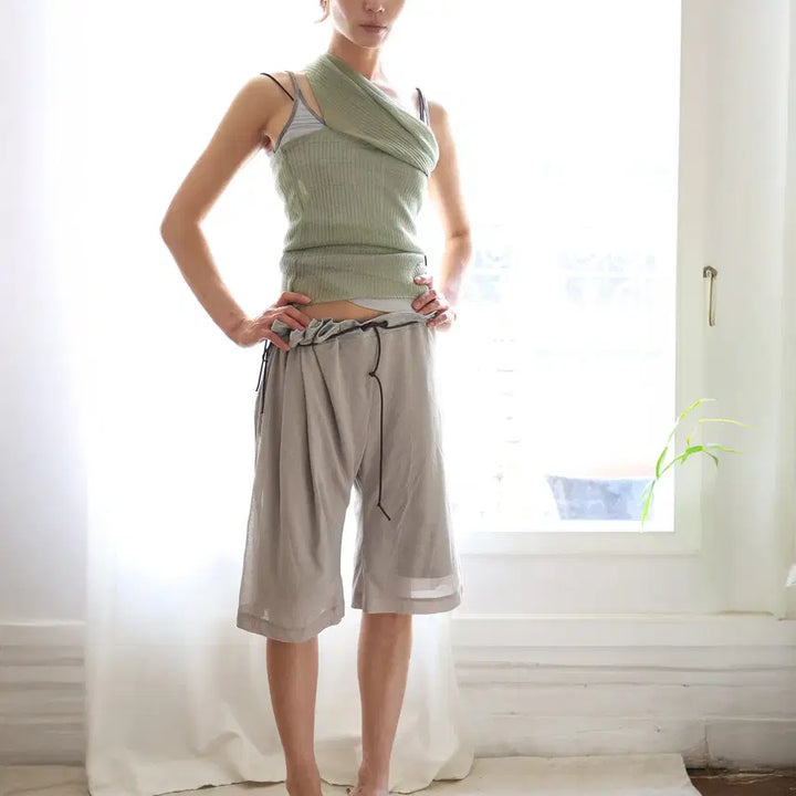 [BUNJANG] ULYSSES SANCTUS Sheer Tank Top Green / 울리카상투스 시어 탱크탑 그린