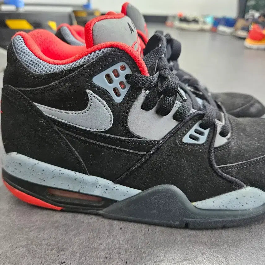 [BUNJANG] Nike Air Flight Black/Red Basketball Shoes / 나이키 에어 플라이트 블랙/레드 농구화